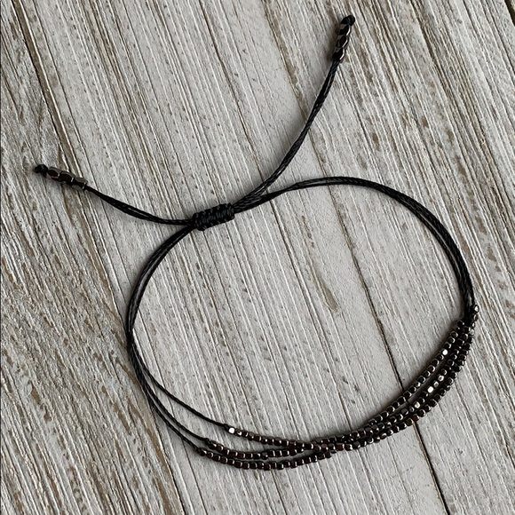Sparkly Black Gunmetal Slider Bracelet NEW - Picture 5 of 6